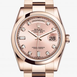 falso Rolex Day-Date Rosa con diamanti M118205F-0061