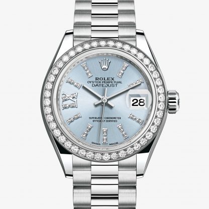 falso Rolex Lady-Datejust Blu ghiaccio con diamanti M279136RBR-0001